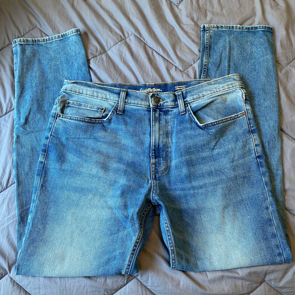 Goodfellow & Co Men's Light Blue Slim Straight Jeans